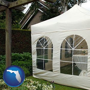 a garden party tent - with Florida icon
