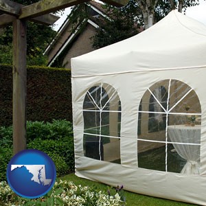 a garden party tent - with Maryland icon