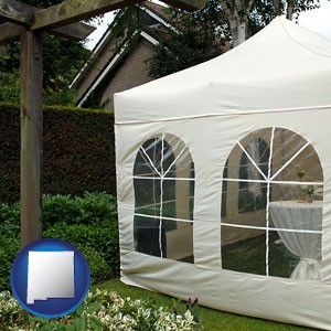 a garden party tent - with New Mexico icon