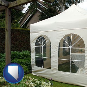a garden party tent - with Nevada icon