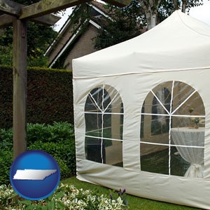 a garden party tent - with Tennessee icon