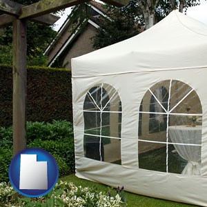 a garden party tent - with Utah icon
