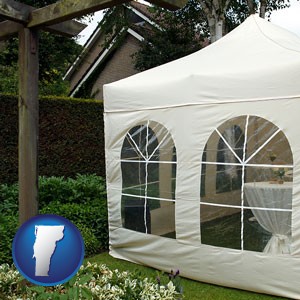 a garden party tent - with Vermont icon