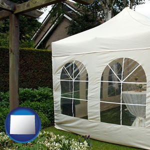 a garden party tent - with Wyoming icon